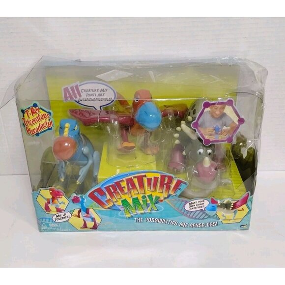 MGA Entertainment CREATURE MIX  T-Rex, Triceratops, Pterodactyl RARE NEW - Picture 4 of 15